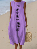 Emma | Vestido Midi Morado Bloom
