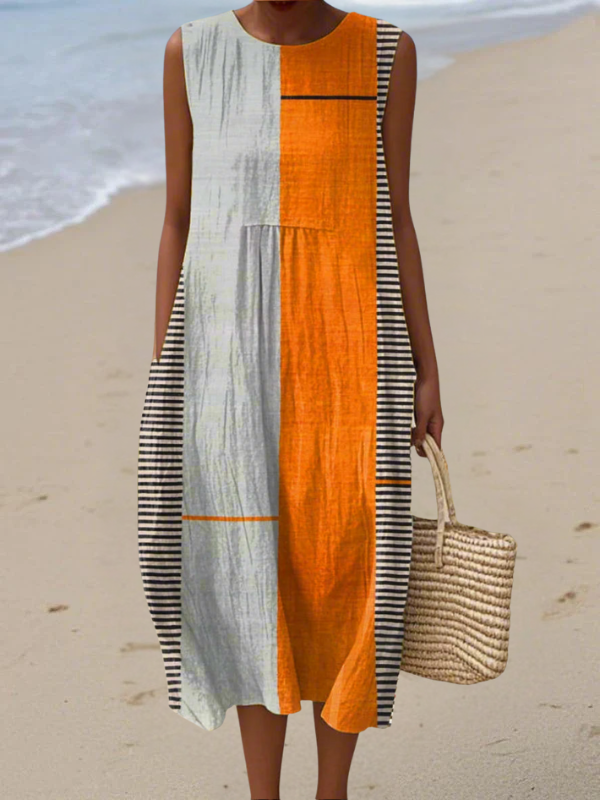 Maggio | Vestido Midi Colorblock