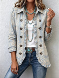 Amaia | Chaqueta Entallada con Volantes y Estampado Cachemir