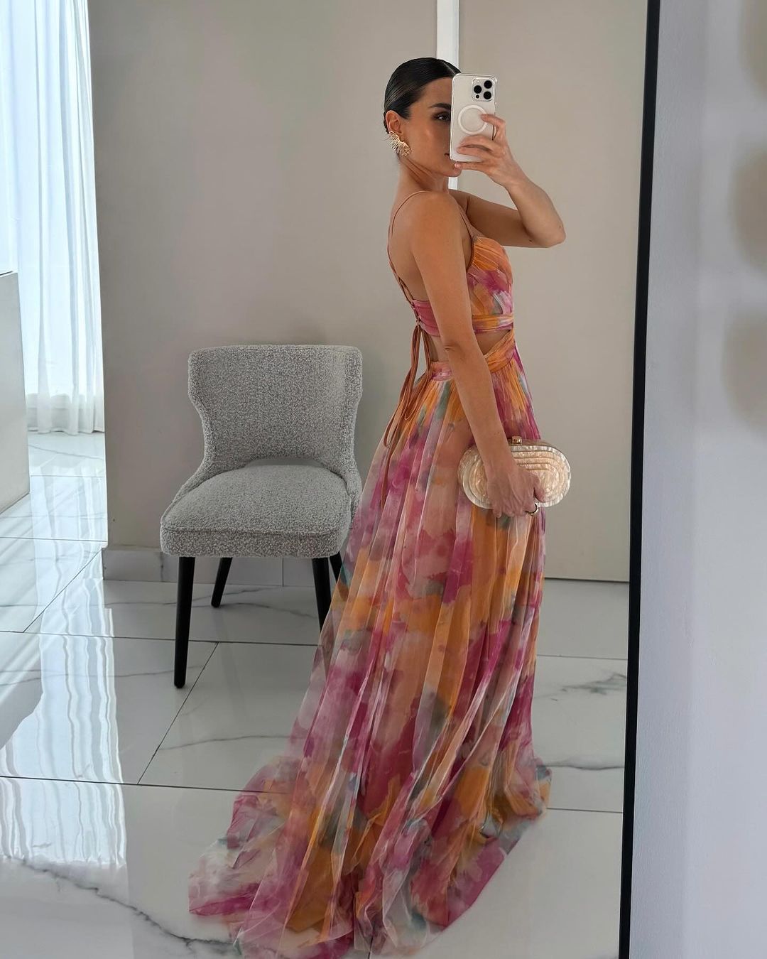 Esther | Encantador vestido largo con estampado floral