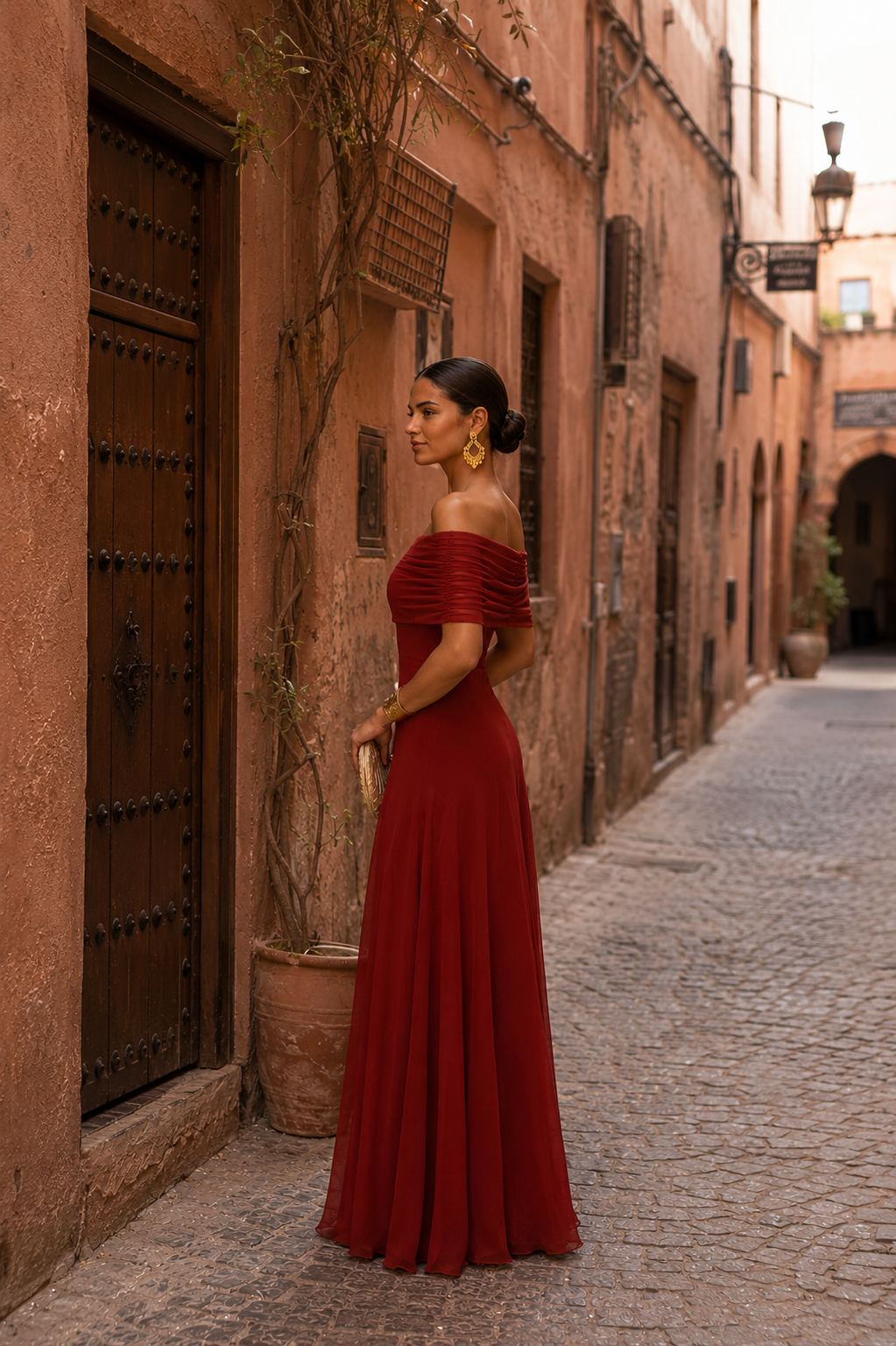 Vestido de Aitana en terracota