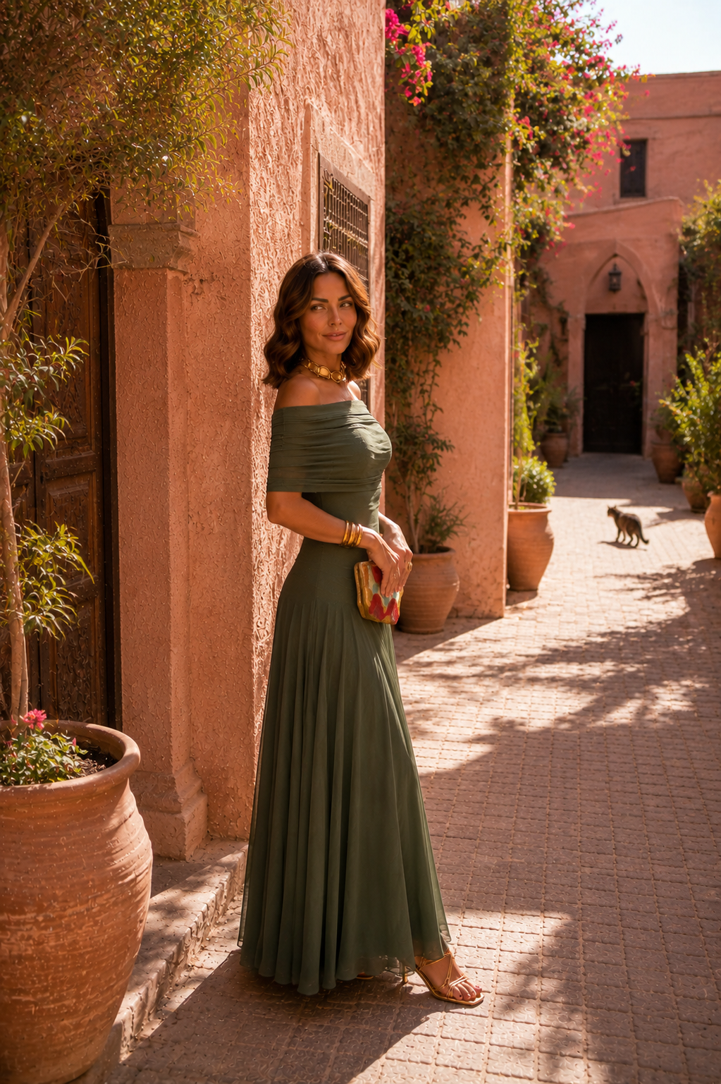 Vestido de Aitana en verde