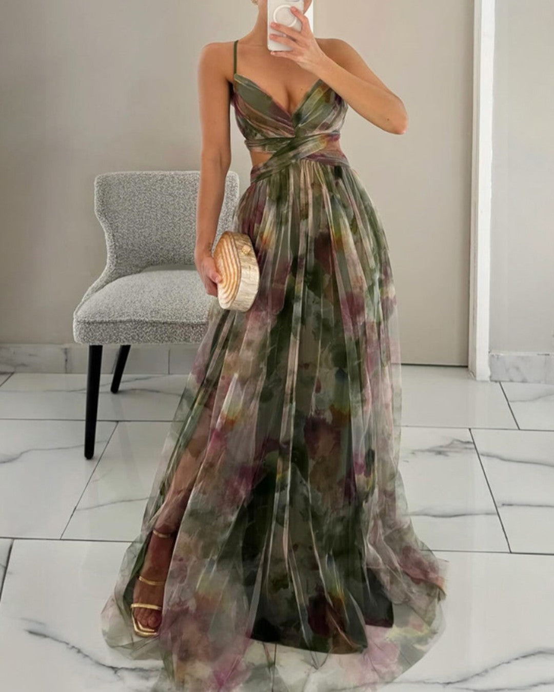 Esther | Encantador vestido largo con estampado floral