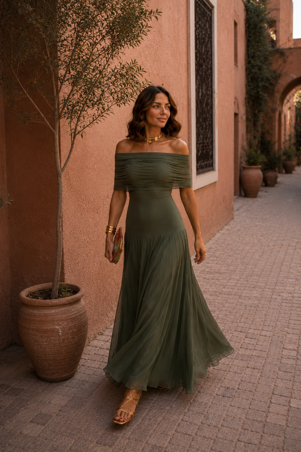 Vestido de Aitana en verde