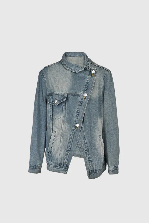Martina – Chaqueta Vaquera Asimétrica Vintage