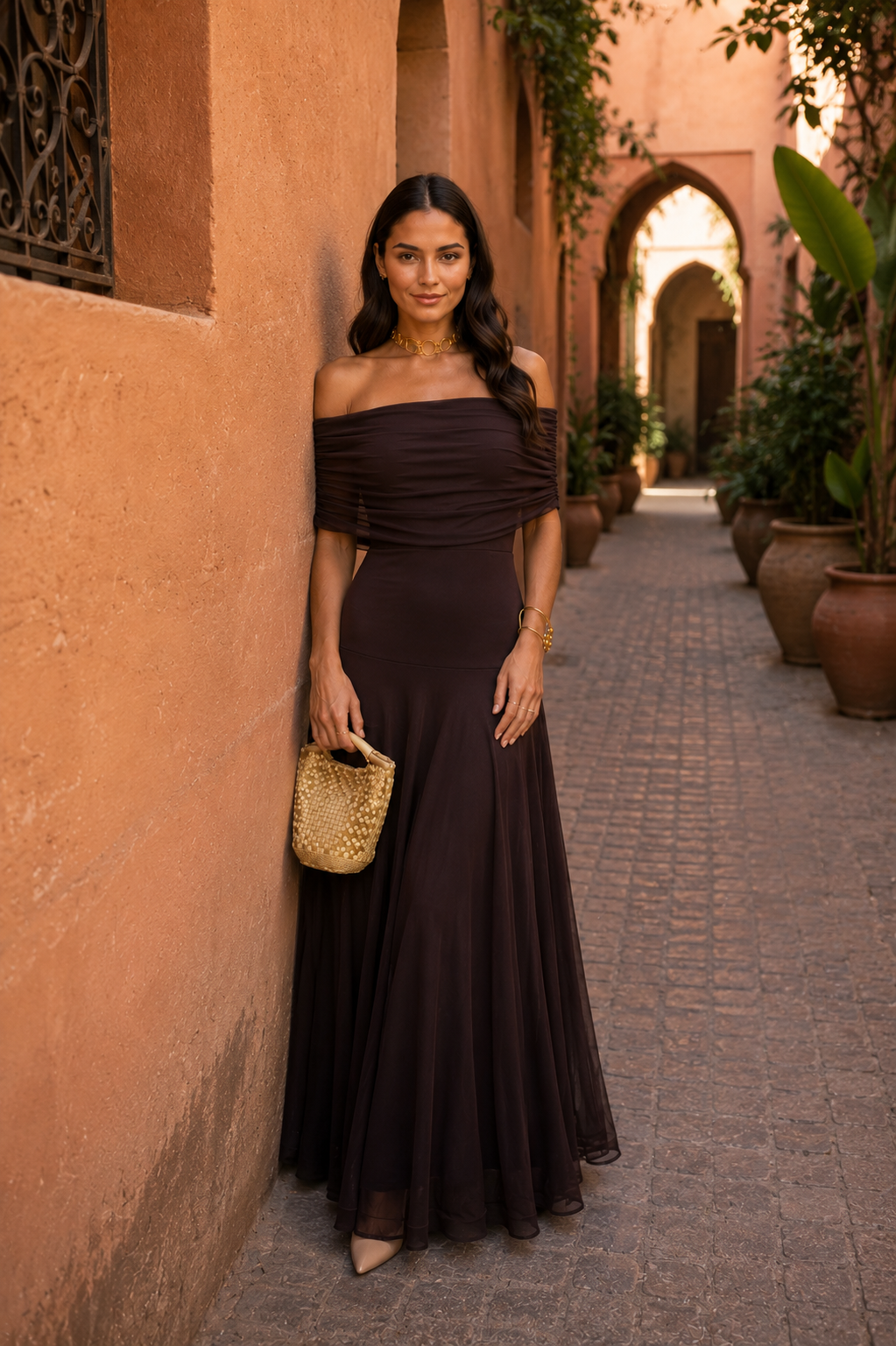 Vestido Aitana en color marrón