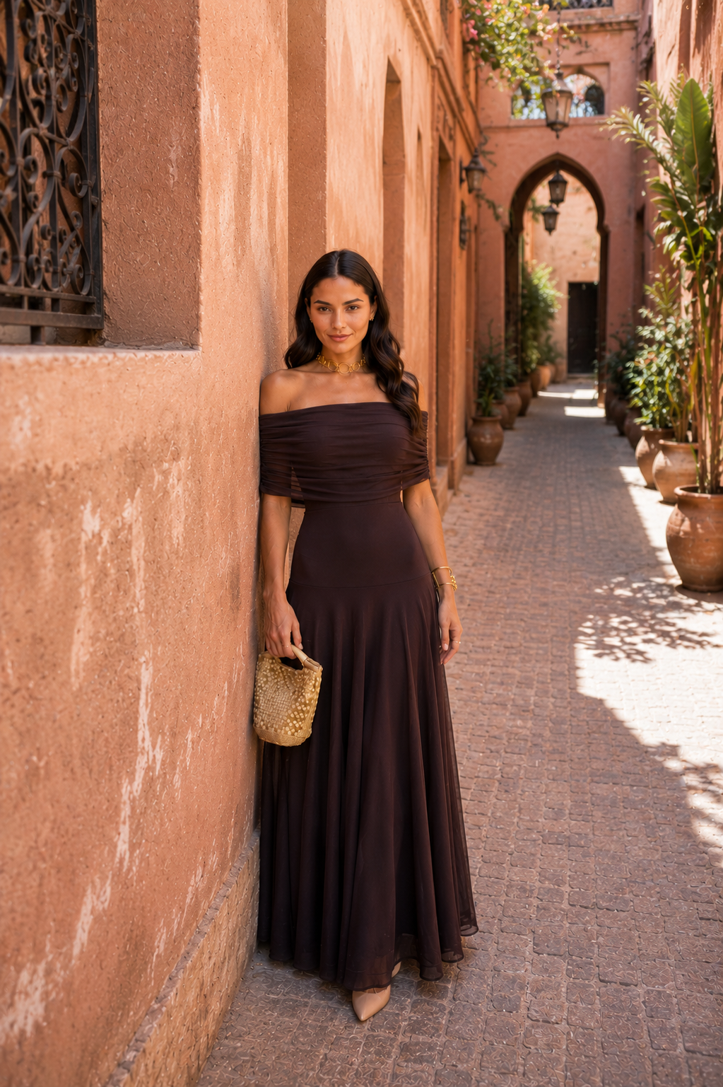 Vestido Aitana en color marrón