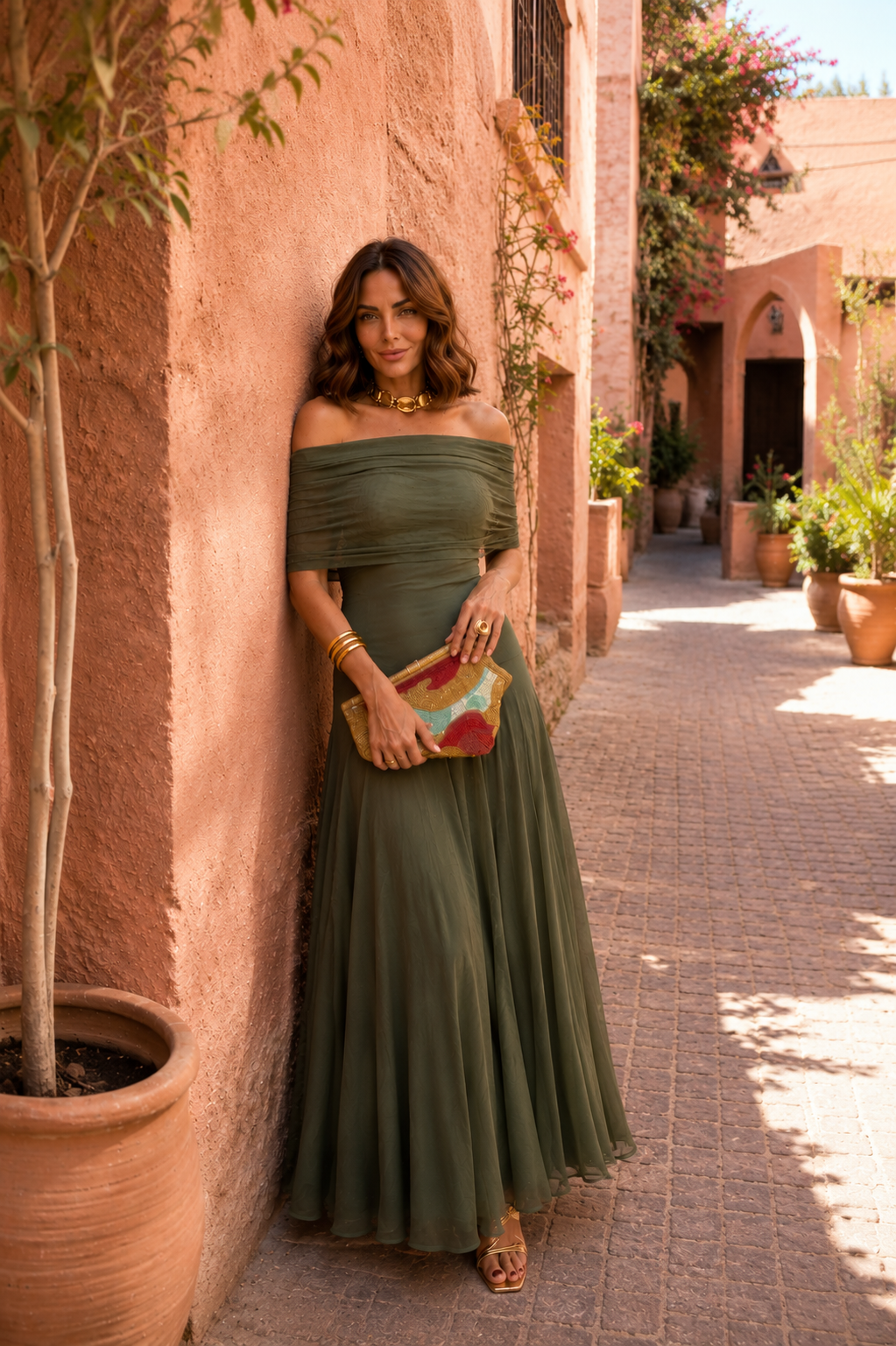Vestido de Aitana en verde