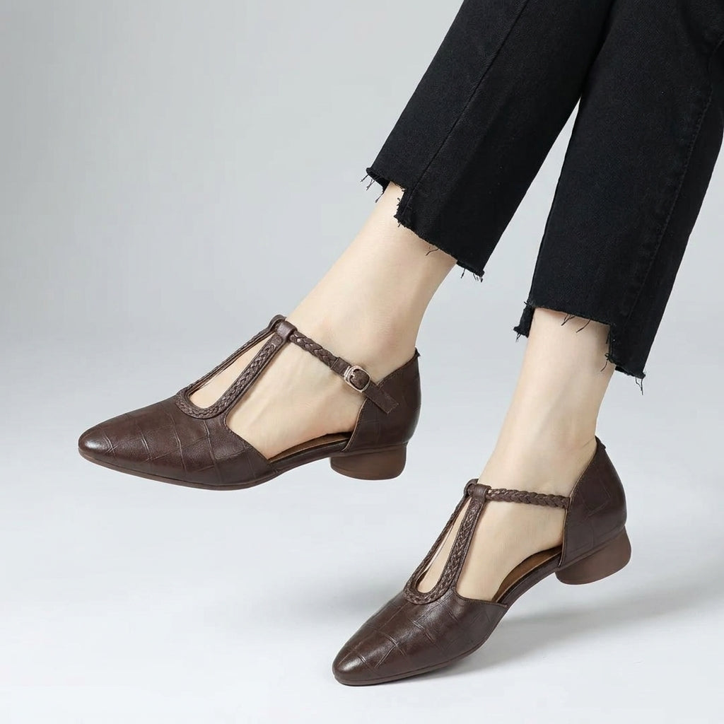 Zapatos Mary Jane de cuero