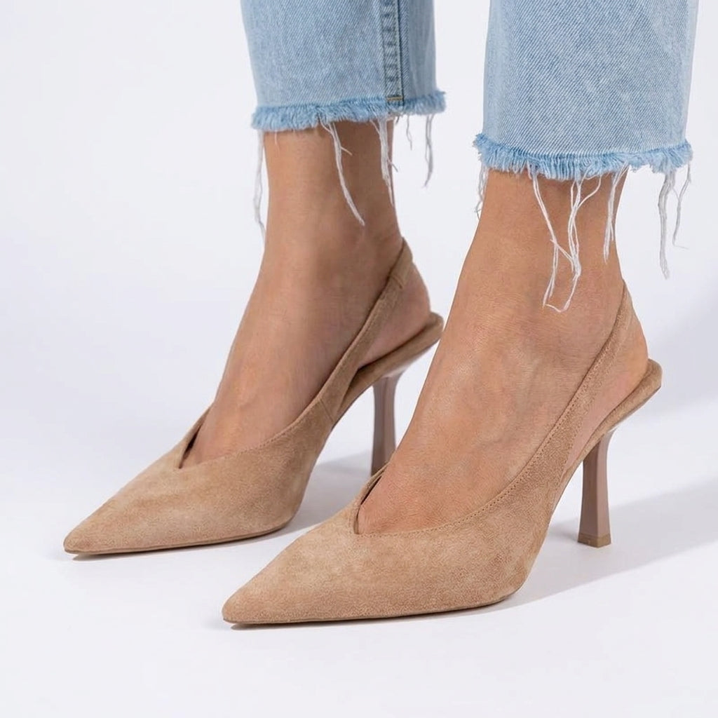 Marlena™ | Tacones Bajos Nude