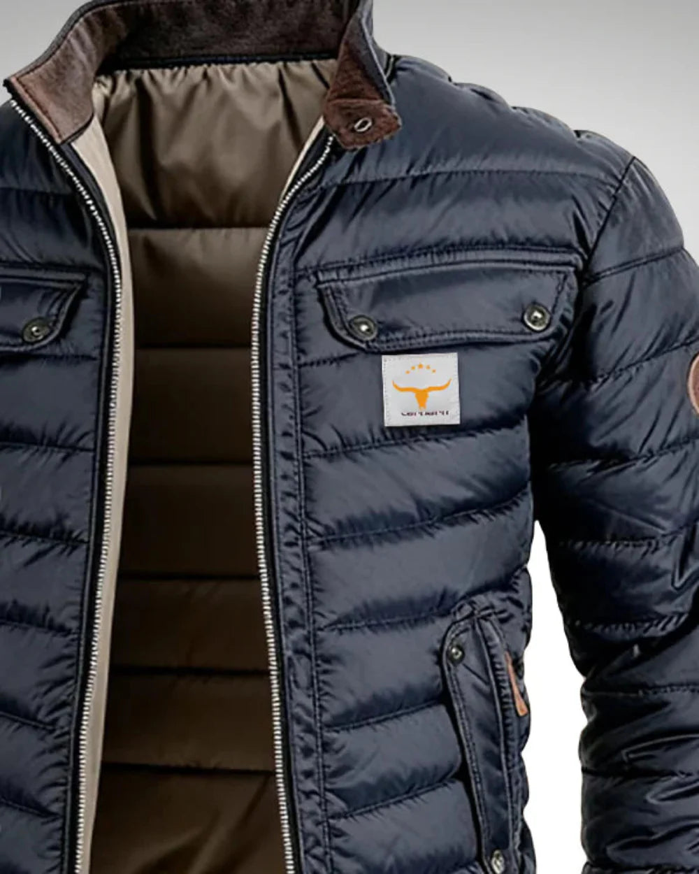 Elegante chaqueta acolchada urbana