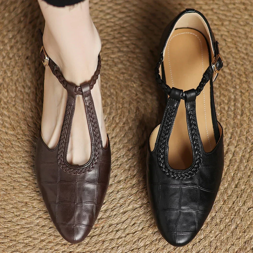Zapatos Mary Jane de cuero