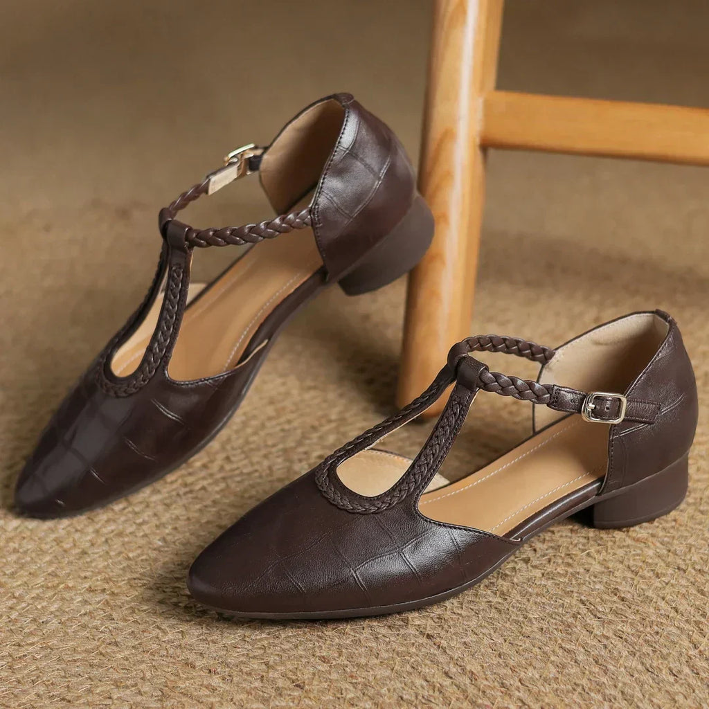 Zapatos Mary Jane de cuero