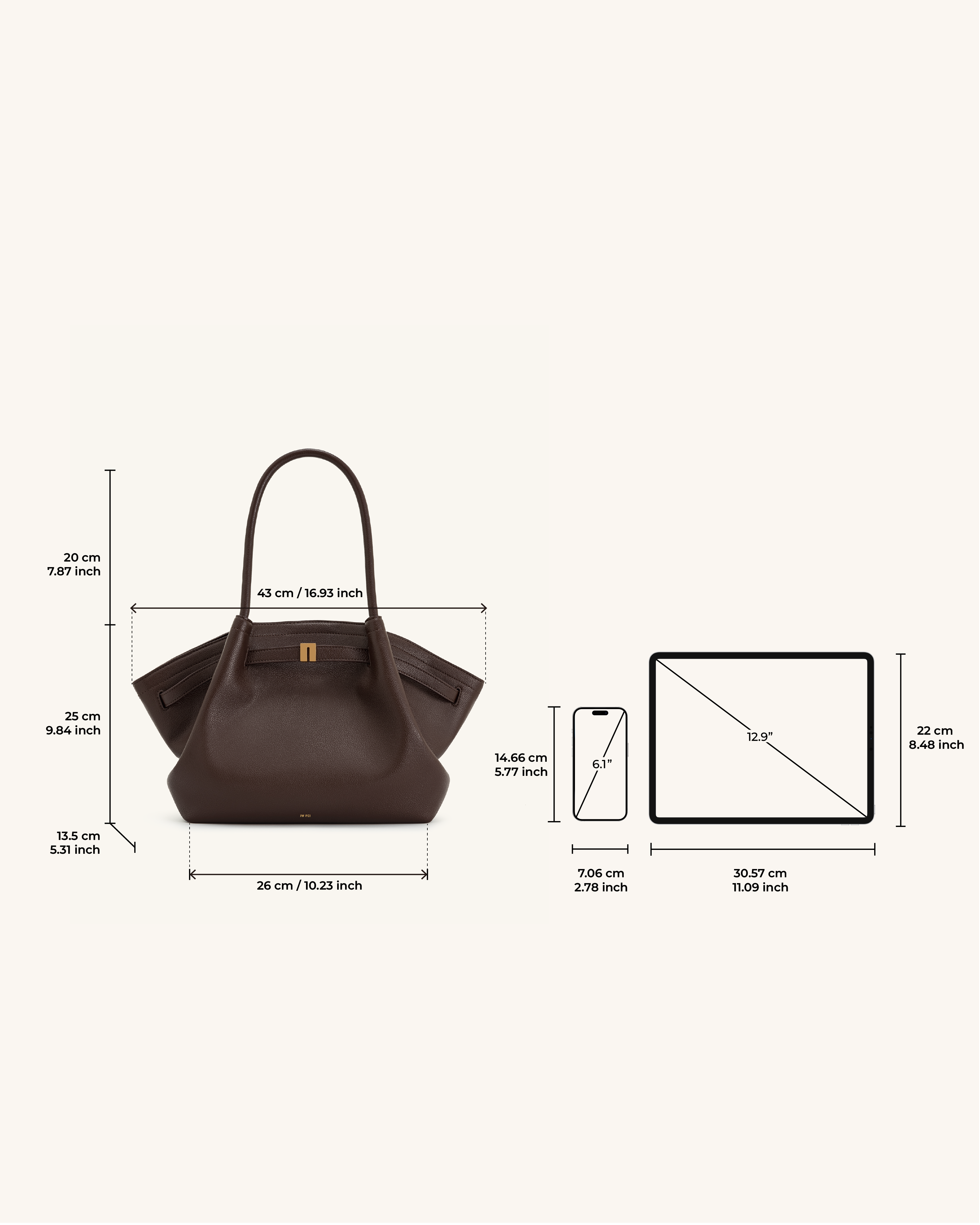 Hana Medium Tote Bag – Garnet