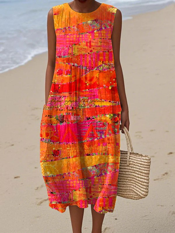 Faye| Vestido Midi Sunset