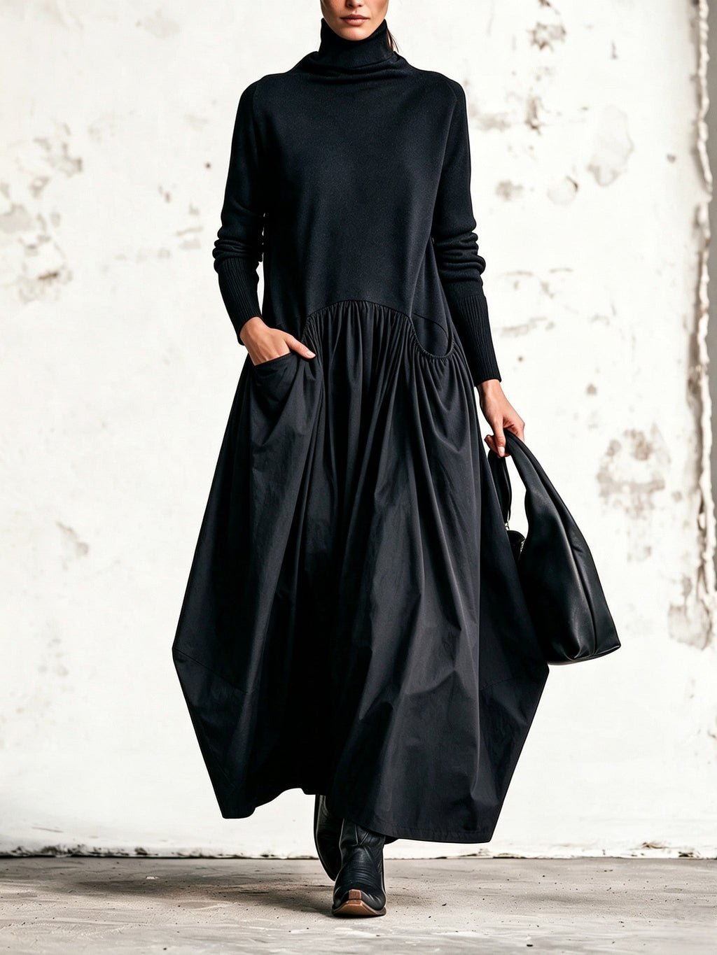 Monroe | Maxivestido de Cuello Alto