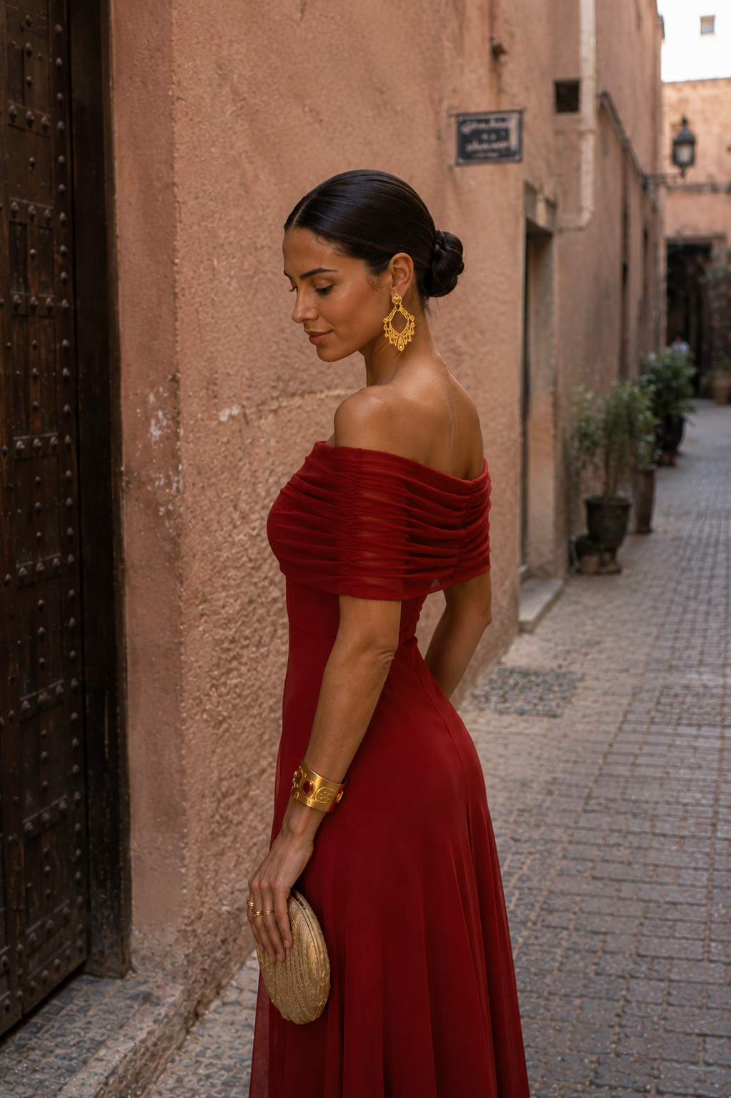 Vestido de Aitana en terracota