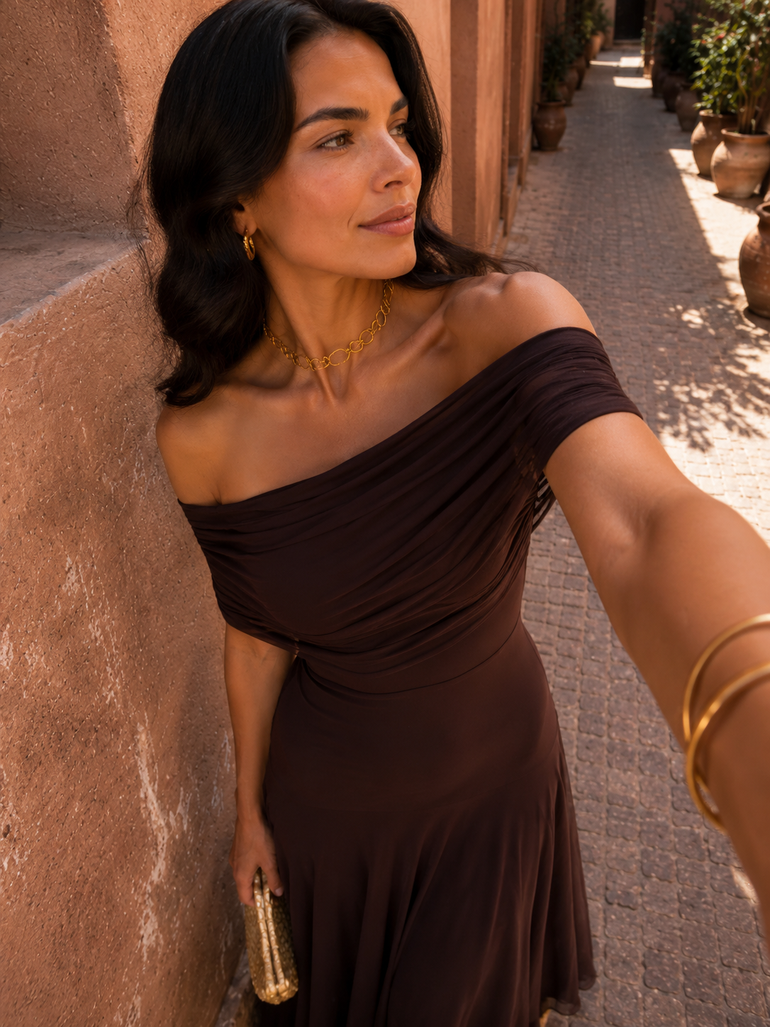 Vestido Aitana en color marrón
