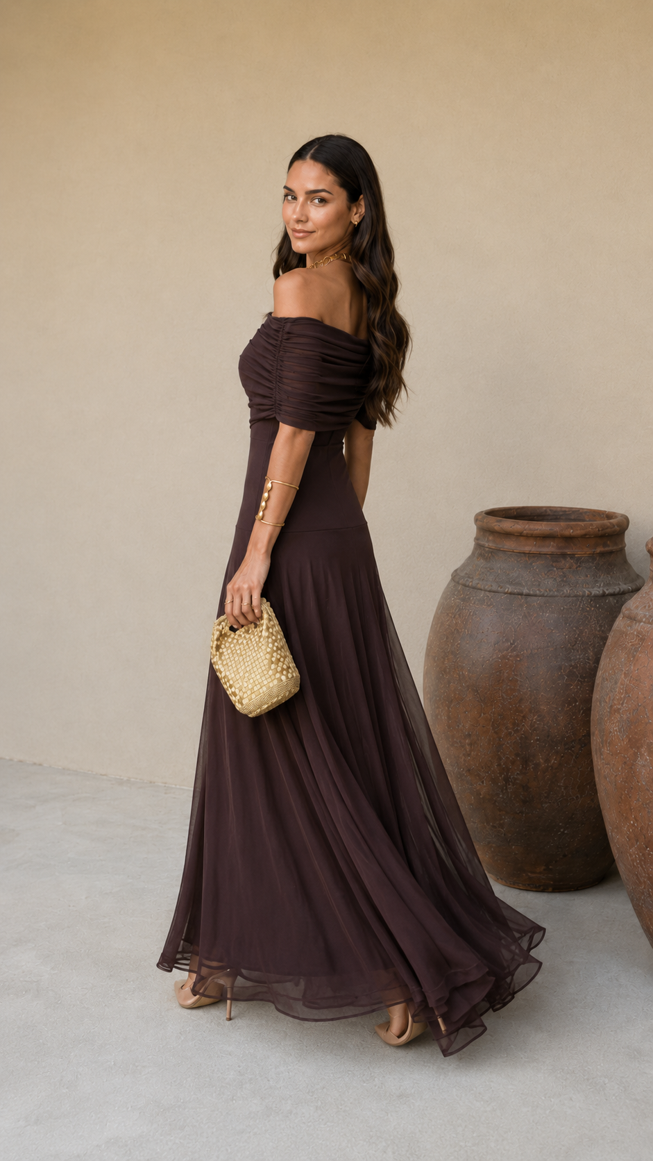 Vestido Aitana en color marrón
