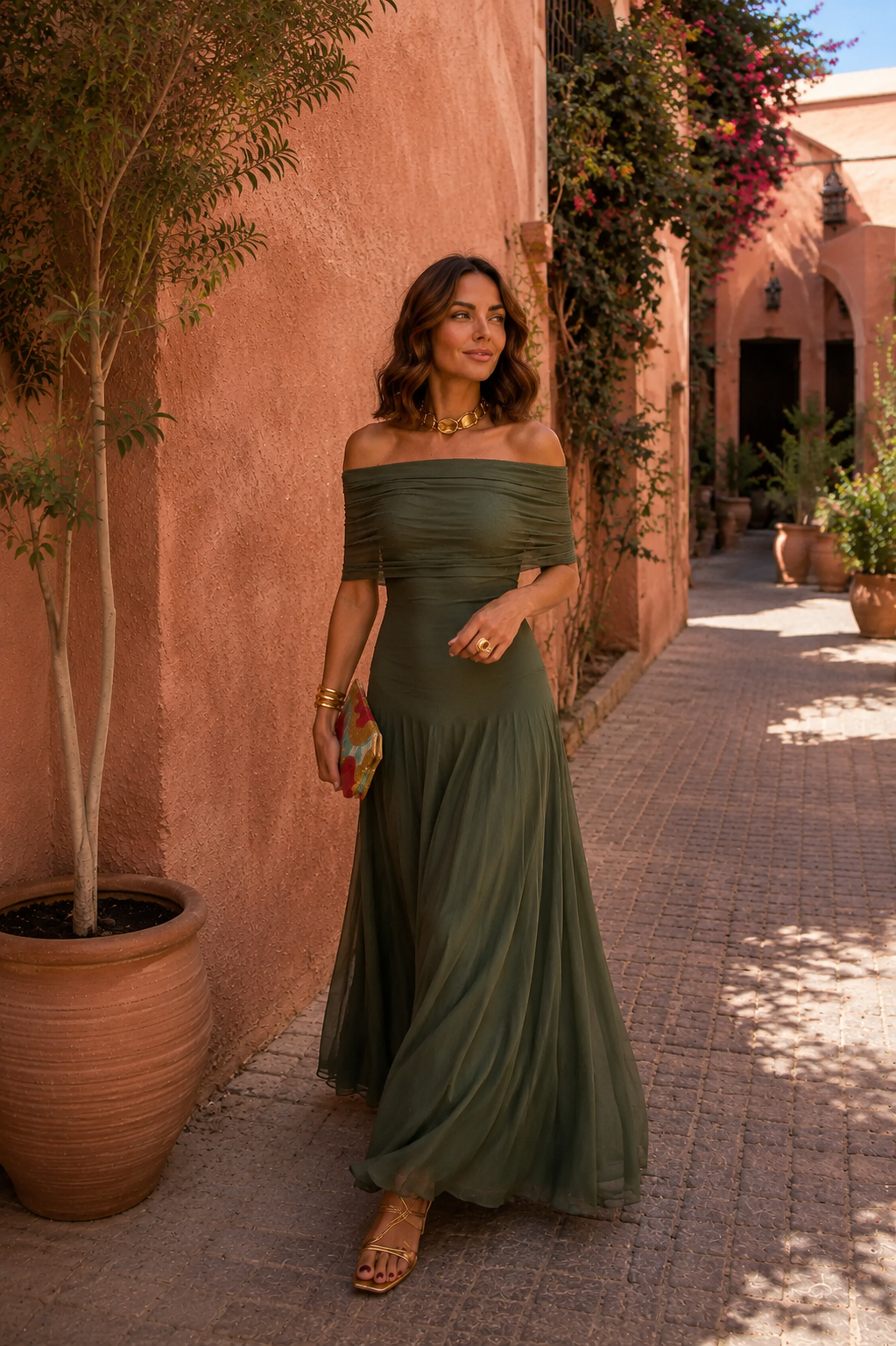 Vestido de Aitana en verde