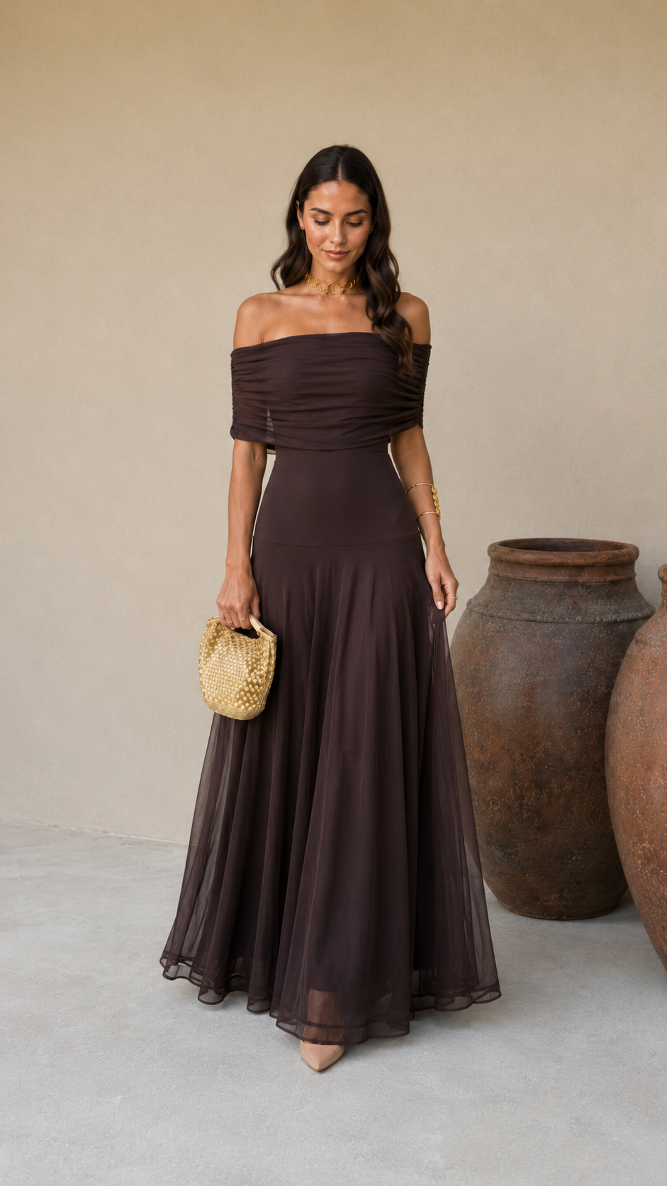 Vestido Aitana en color marrón
