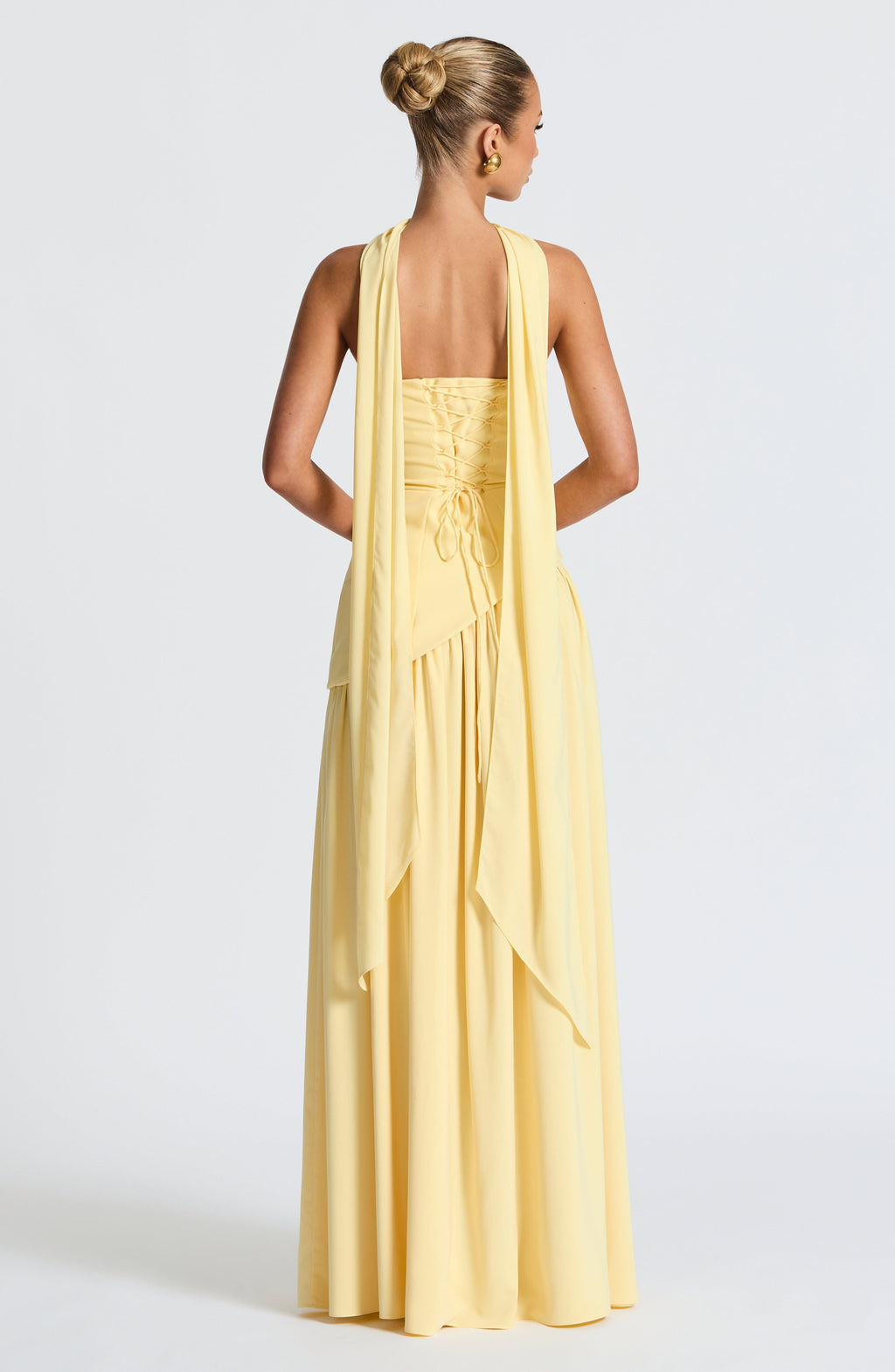 Vestido Maxi Sin Tirantes para Mujer con Abertura Alta y Cintura Asimétrica