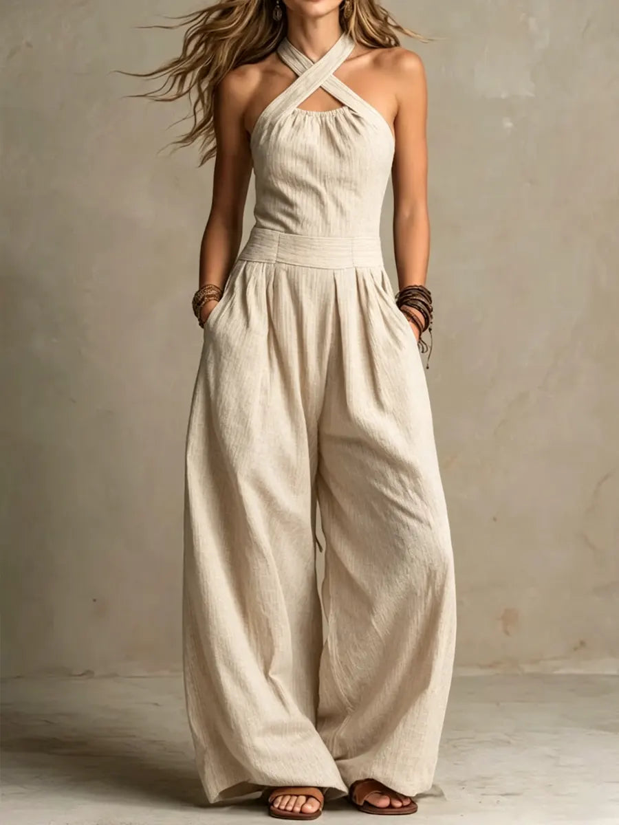 Rebeca – Mono Elegante Con Escote Cruzado