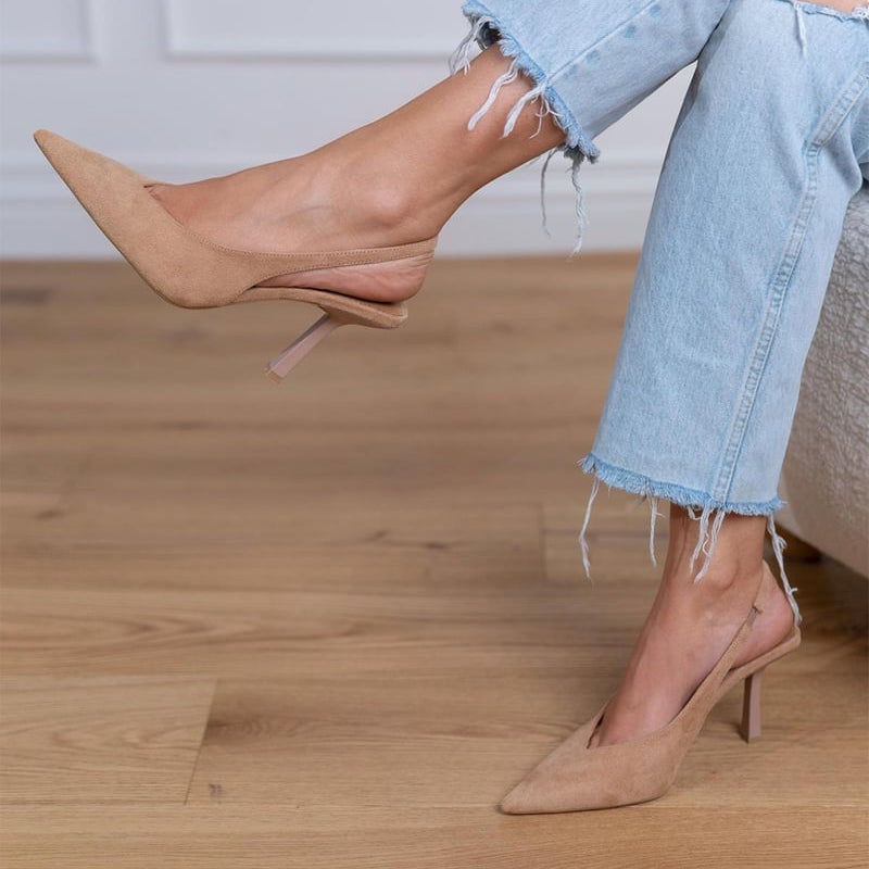 Marlena™ | Tacones Bajos Nude